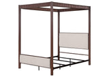 360331KE Zimmerlee 89-inch Metal Eastern King Canopy Bed Rust Brown