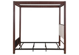 360331KE Zimmerlee 89-inch Metal Eastern King Canopy Bed Rust Brown