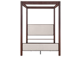 360331Q Zimmerlee 89-inch Metal Queen Canopy Bed Rust Brown
