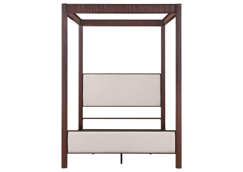 360331Q Zimmerlee 89-inch Metal Queen Canopy Bed Rust Brown