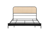 360351KE Amherst Radio Weave Rattan Metal Eastern King Bed Black