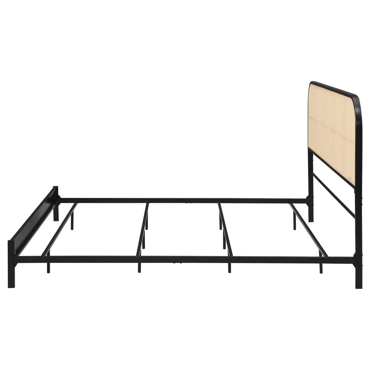 360351KE Amherst Radio Weave Rattan Metal Eastern King Bed Black