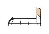 360351KE Amherst Radio Weave Rattan Metal Eastern King Bed Black