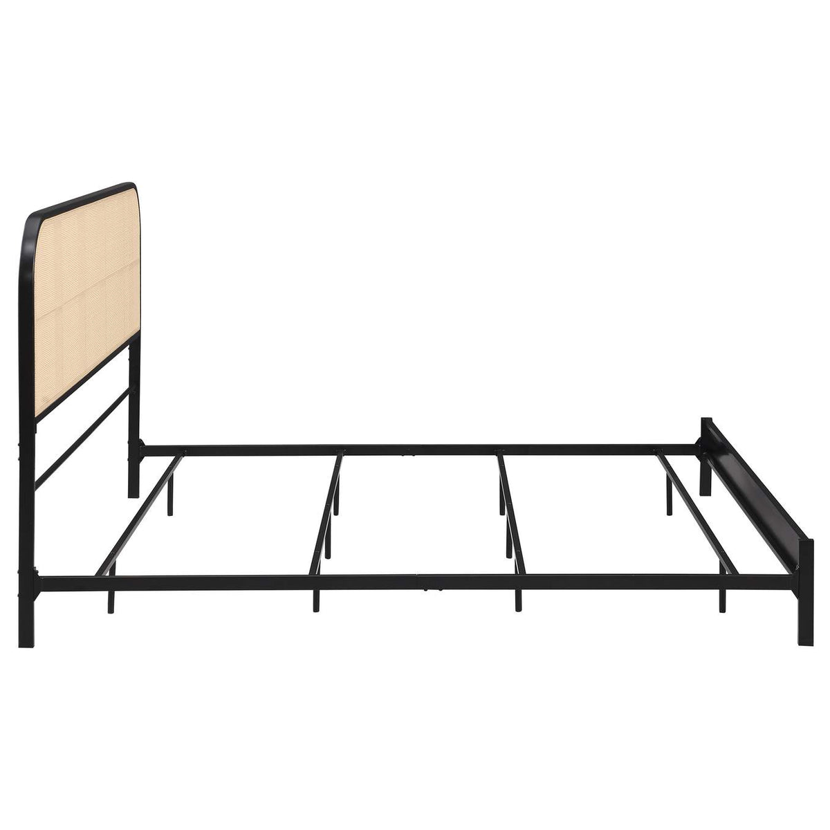 360351KE Amherst Radio Weave Rattan Metal Eastern King Bed Black