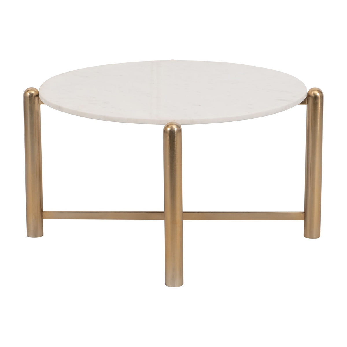 Metal 32" Coffee Table - Gold/White