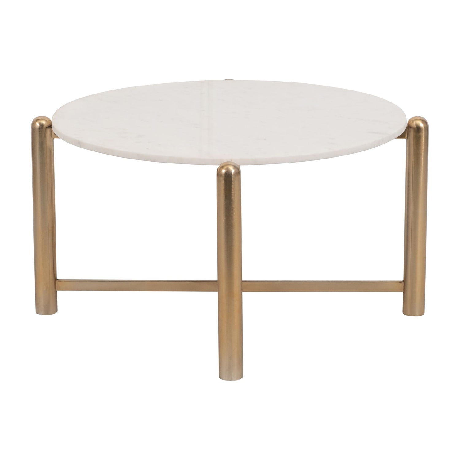 Metal 32" Coffee Table - Gold/White