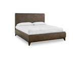 EQY6A6 Broderick Wood Panel Bed In Wild Oats Brown
