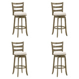 Melindra - Modern Farmhouse Swivel Wood Bar Height Kitchen Bar Stool