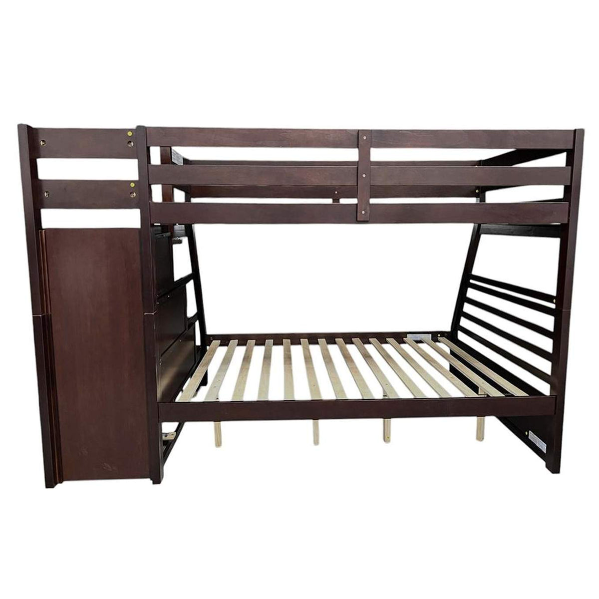 37015 Jason Twin-Full Bunk Bed with Trundle and Storage