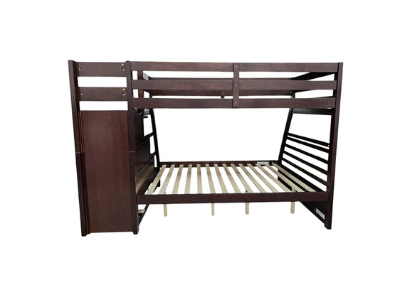37015 Jason Twin-Full Bunk Bed with Trundle and Storage