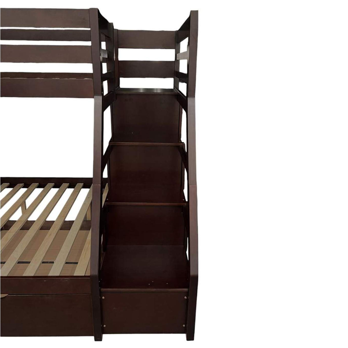 37015 Jason Twin-Full Bunk Bed with Trundle and Storage
