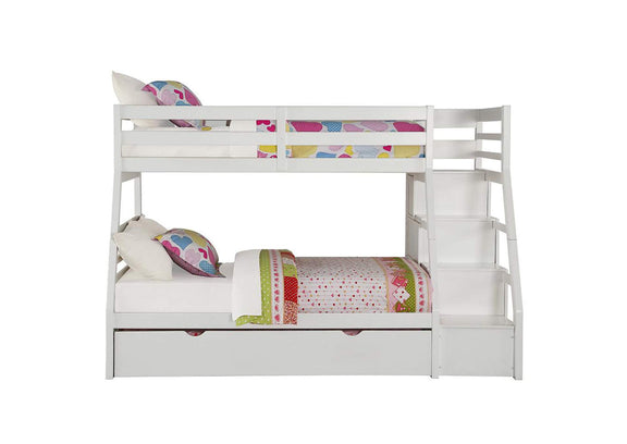 37105 Jason Twin-Full Bunk Bed with Trundle and Storage