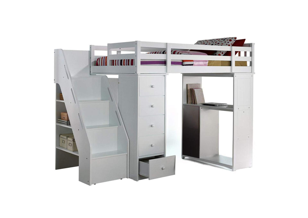 37145 Freya Twin Loft Bed with Storage