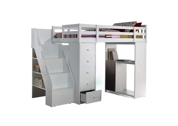 37145 Freya Twin Loft Bed with Storage