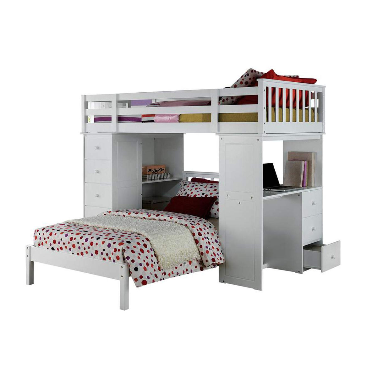 37145 Freya Twin Loft Bed with Storage