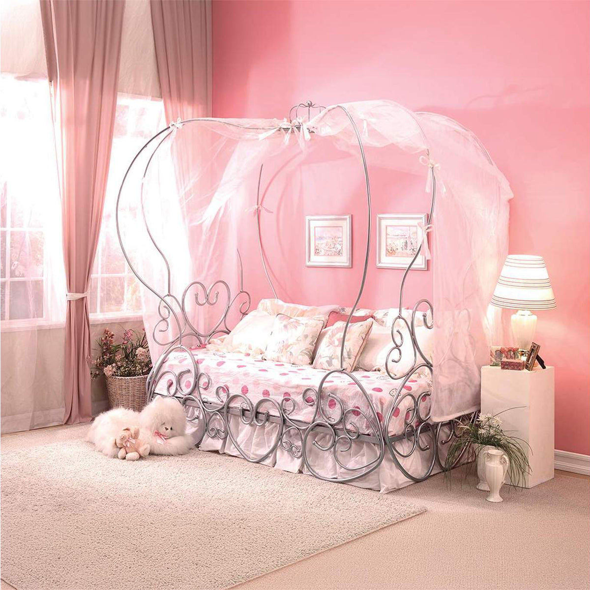 37190T Priya Twin Bed with Canopy