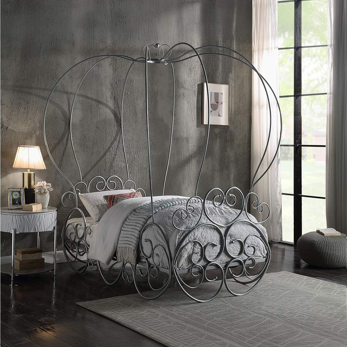 37190T Priya Twin Bed with Canopy