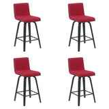 Vienna - Modern Counter Height Swivel Bar Stool - Black Brushed Wood Frame