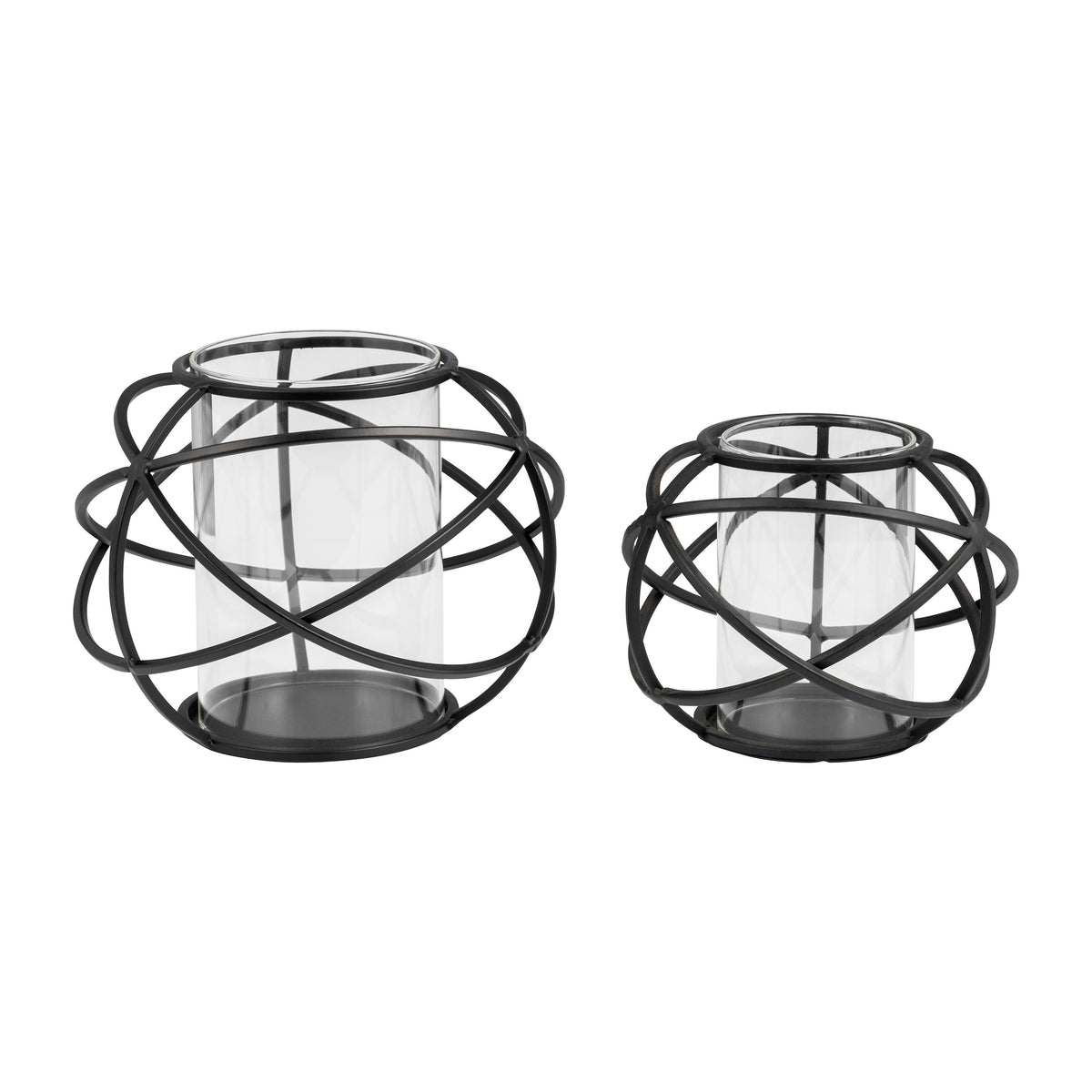 Orb Candle Holder 6" (Set of 2) - Black