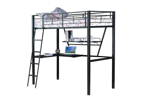 37275 Senon Twin Loft Bed with Desk
