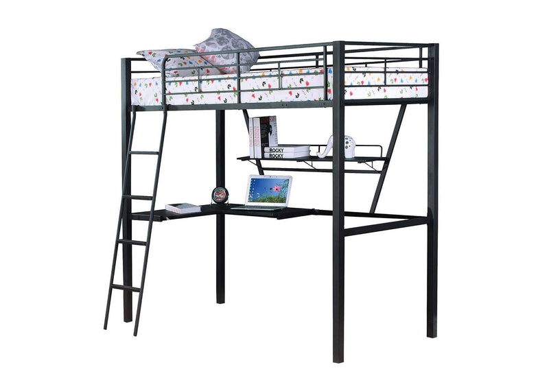 37275 Senon Twin Loft Bed with Desk