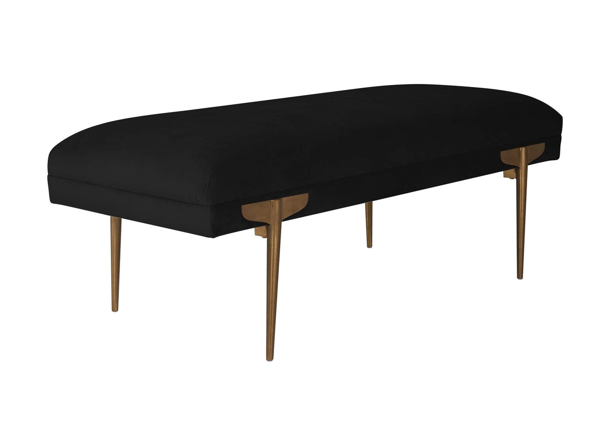 TOV-OC6209 Brown Black Velvet Bench