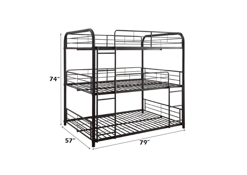 37330 Cairo Triple Full Bunk Bed