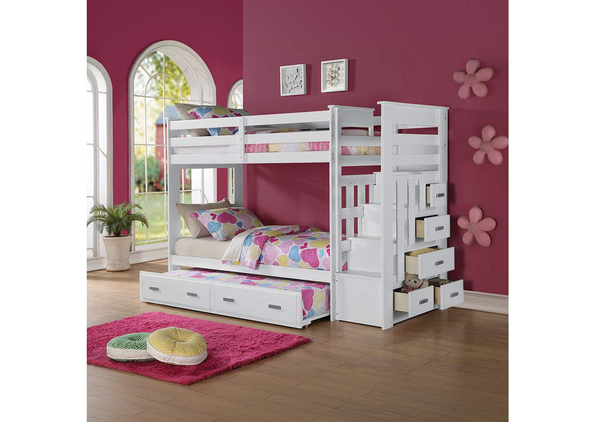 37370 Allentown Twin-Twin Bunk Bed with Trundle and Storage