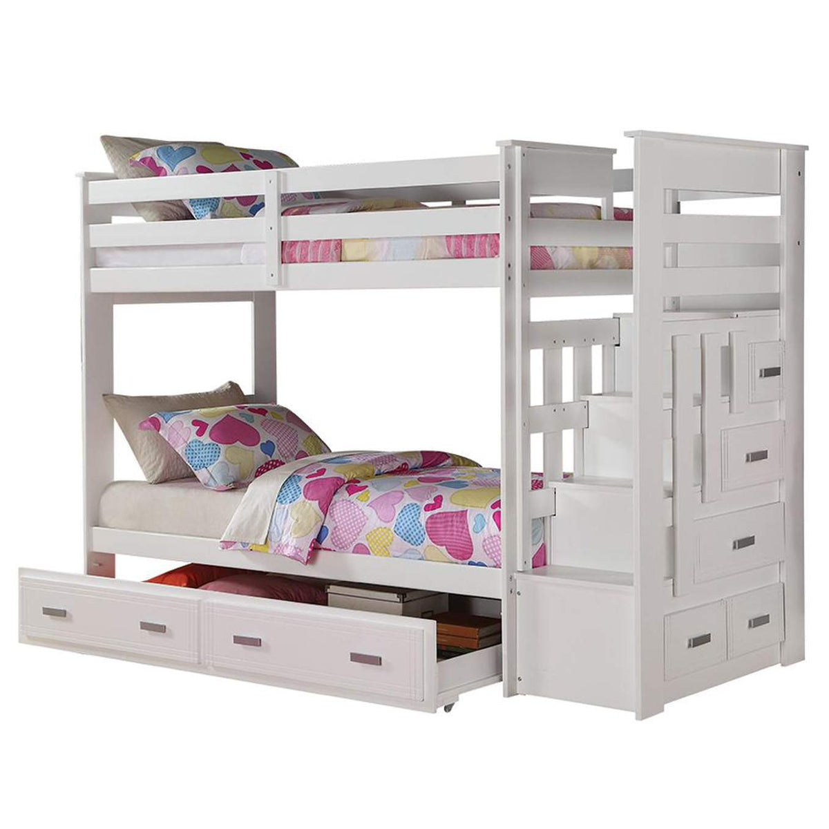 37370 Allentown Twin-Twin Bunk Bed with Trundle and Storage