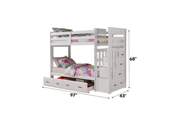 37370 Allentown Twin-Twin Bunk Bed with Trundle and Storage