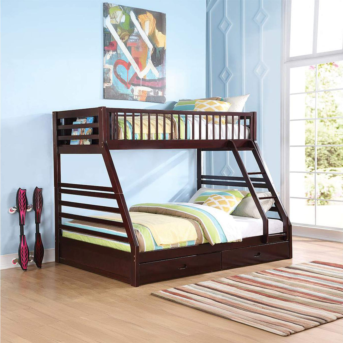 37425 Jason Twin XL-Queen Bunk Bed with Storage