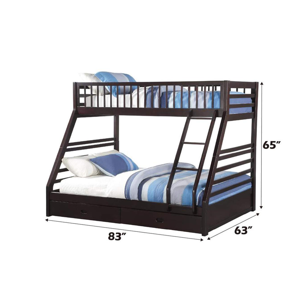 37425 Jason Twin XL-Queen Bunk Bed with Storage