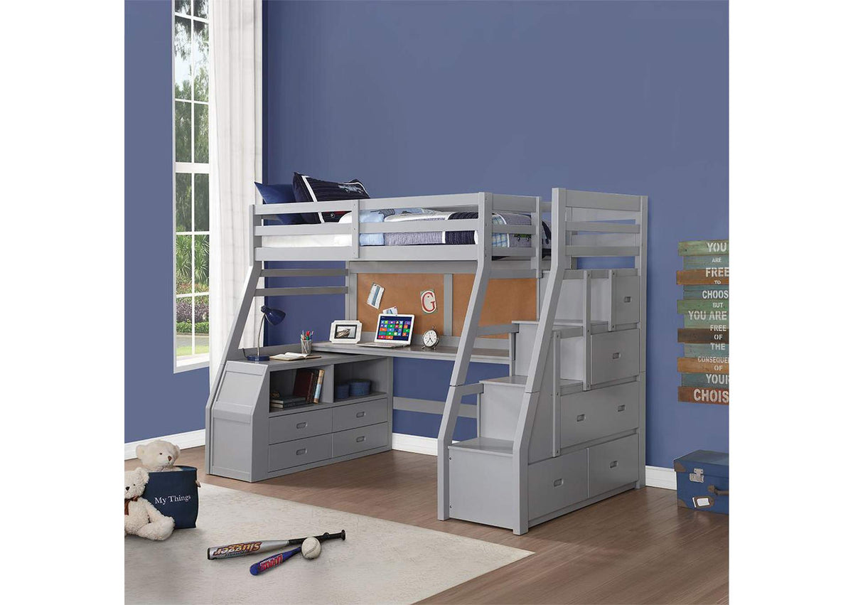 37445 Jason Ii Twin Loft Bed with Storage