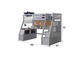 37445 Jason Ii Twin Loft Bed with Storage