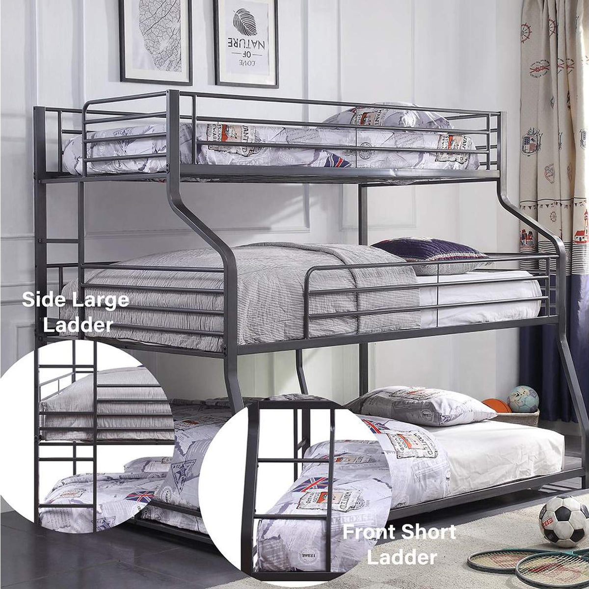 37450 Caius Ii Twin-Full-Queen Bunk Bed