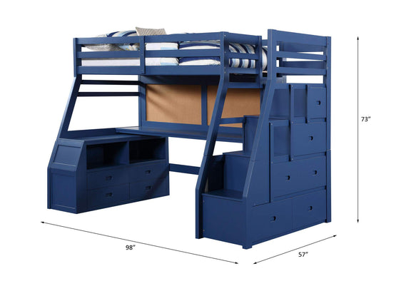 37455 Jason Ii Twin Loft Bed with Storage