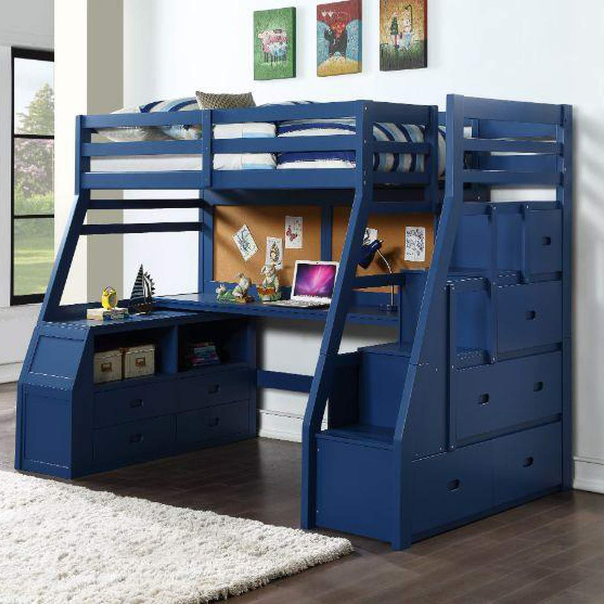 37455 Jason Ii Twin Loft Bed with Storage