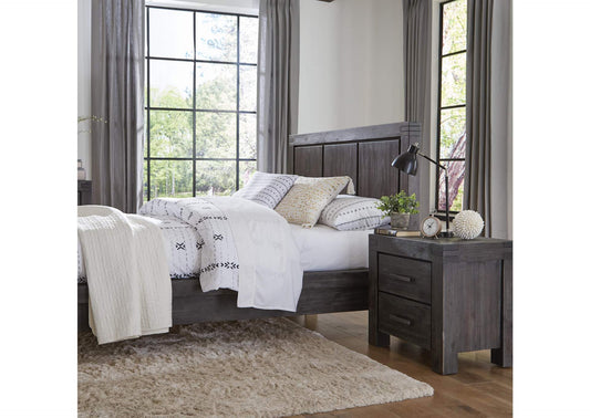 3FT381 Meadow Solid Wood Two Drawer Nightstand In Graphite
