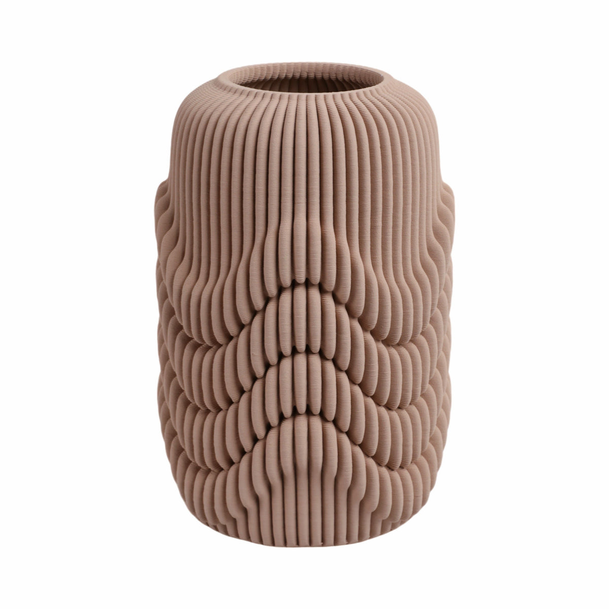 Ethos Small 3D Printed Porcelain Vase - Tan
