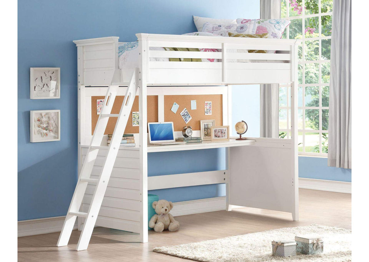 37670 Lacey Twin Loft Bed with Desk