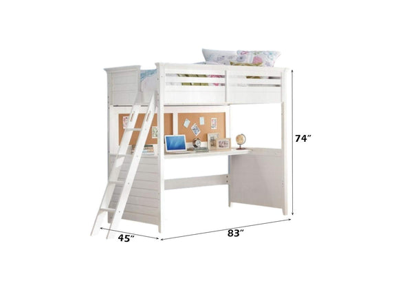 37670 Lacey Twin Loft Bed with Desk