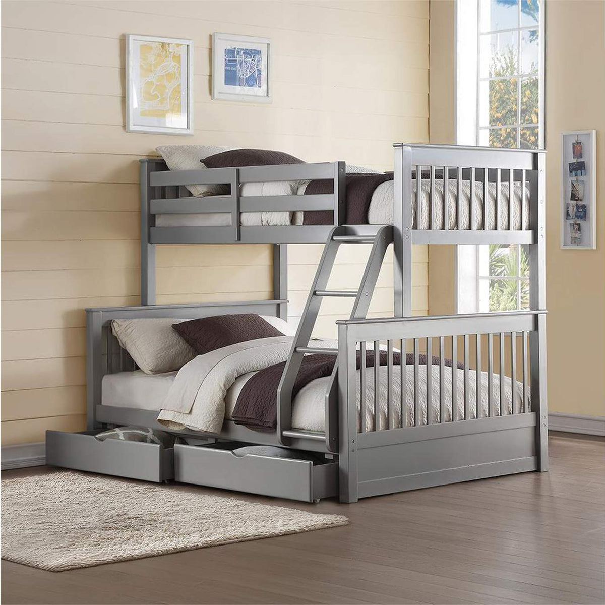 37755 Haley Ii Twin-Full Bunk Bed with Storage