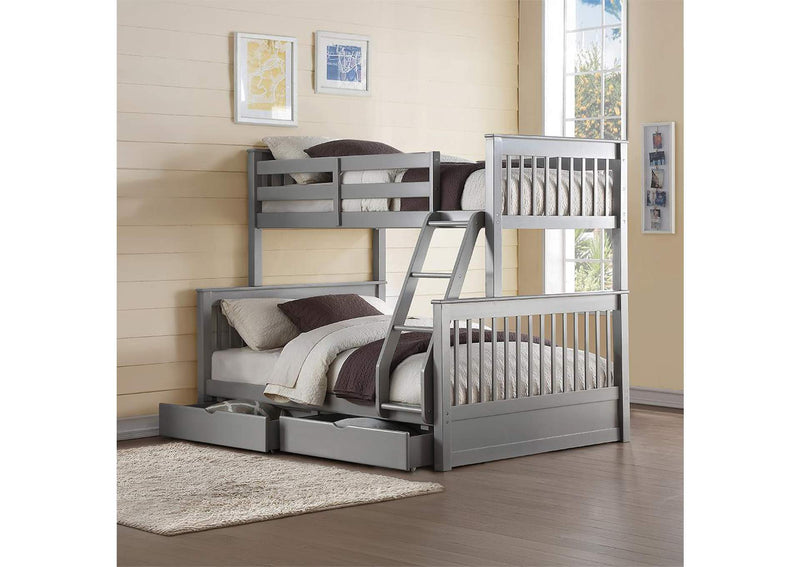 37755 Haley Ii Twin-Full Bunk Bed with Storage
