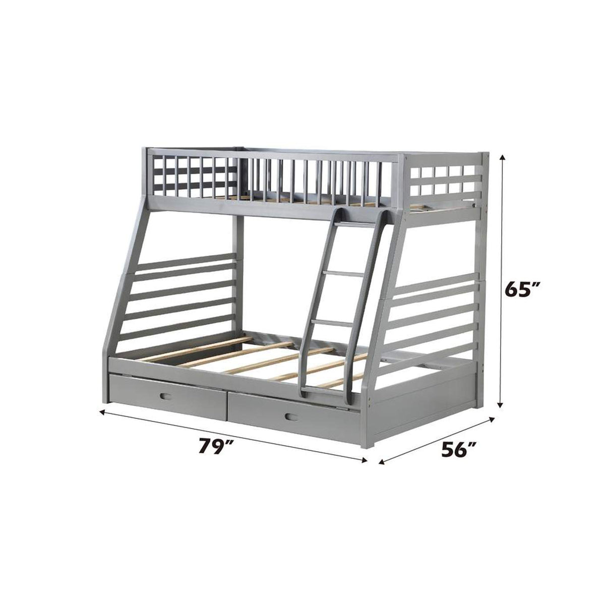 37840 Jason Twin-Full Bunk Bed with Storage