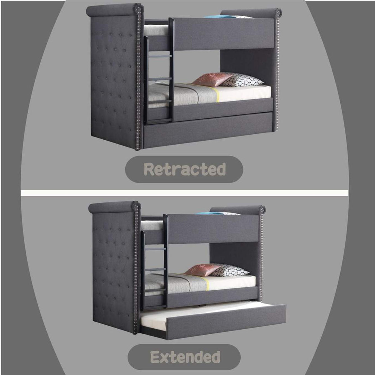 37855 Romana Ii Twin-Twin Bunk Bed with Trundle