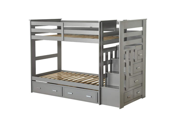 37870 Allentown Twin-Twin Bunk Bed with Trundle and Storage