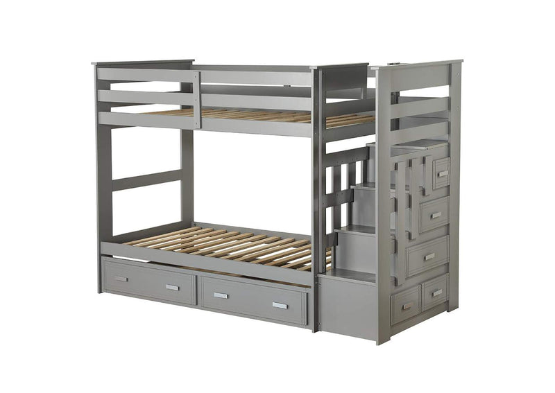 37870 Allentown Twin-Twin Bunk Bed with Trundle and Storage