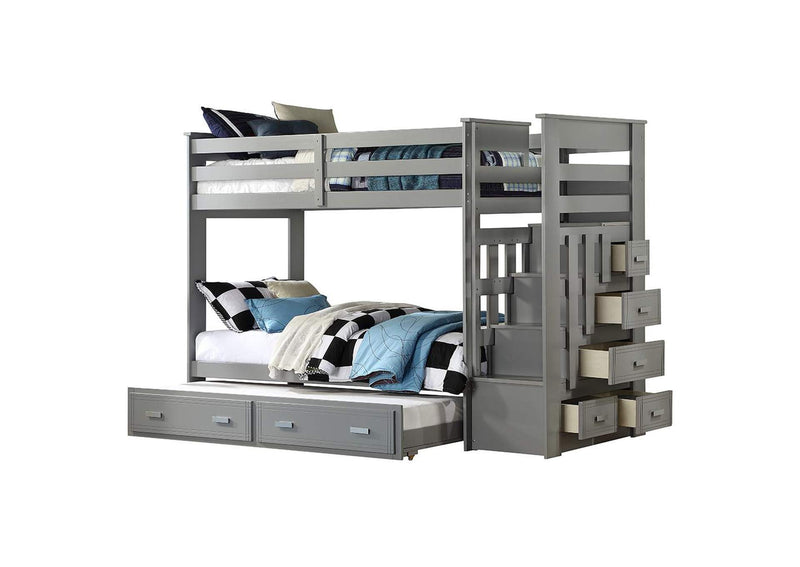 37870 Allentown Twin-Twin Bunk Bed with Trundle and Storage