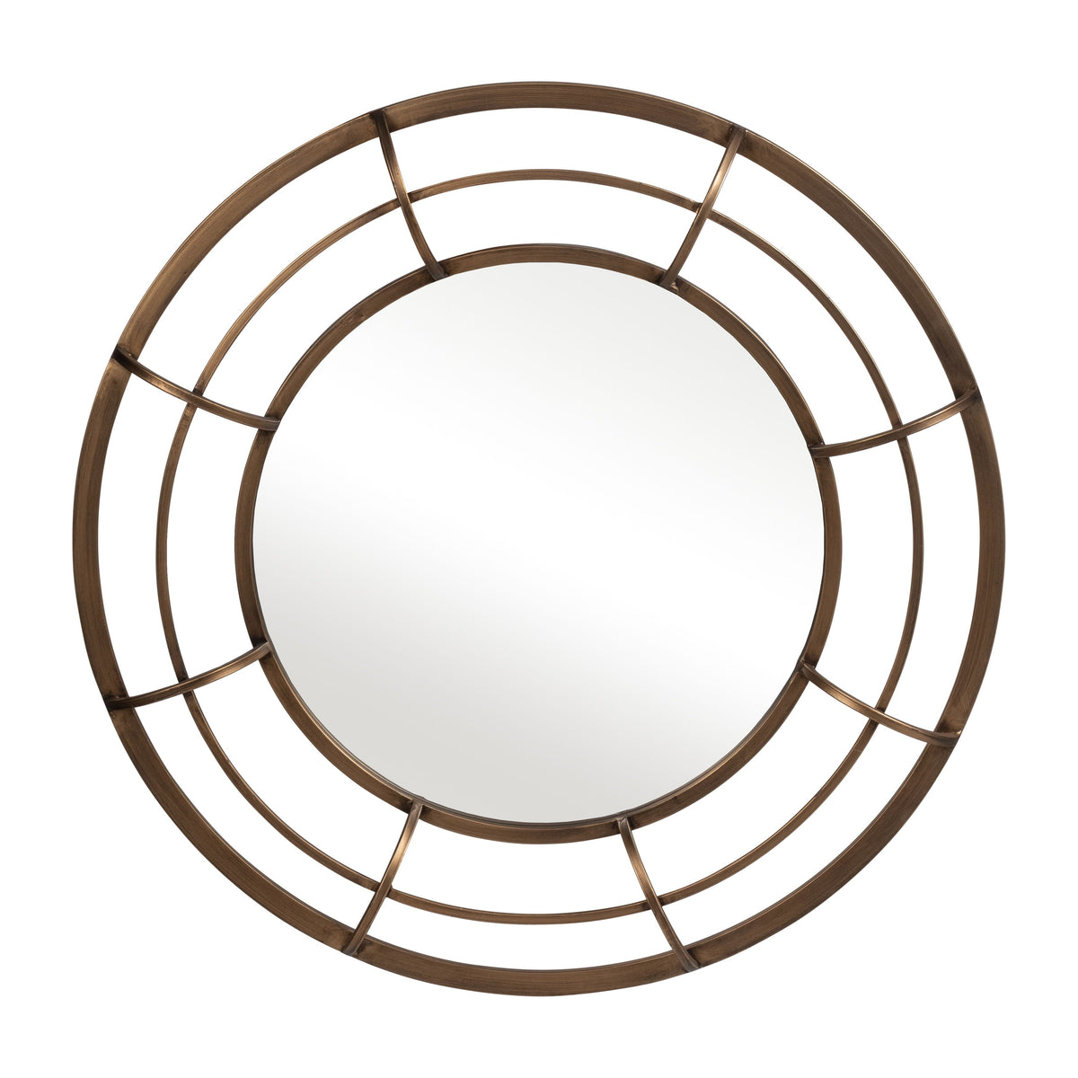 Metal Frame Wall Mirror 28" - Gold
