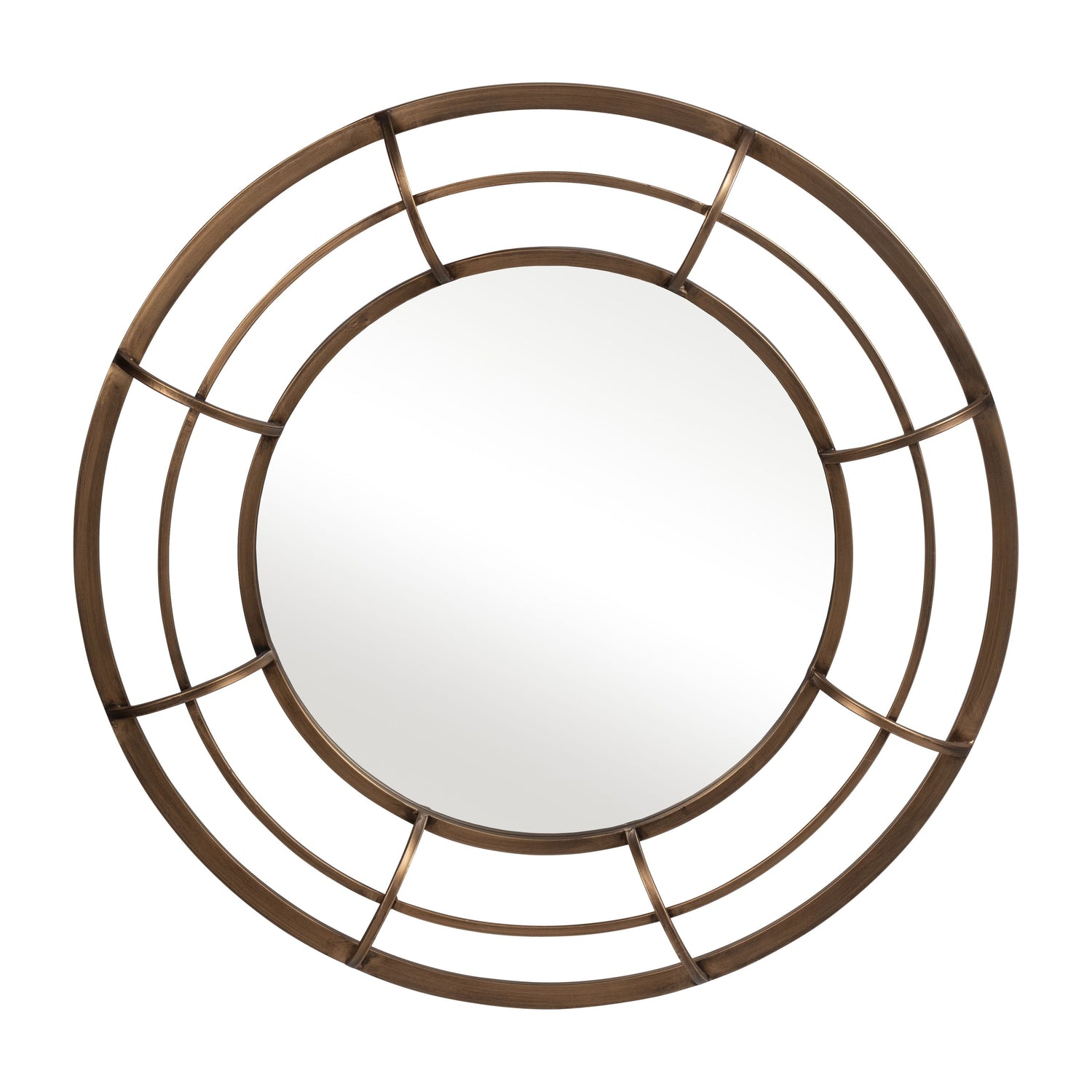 Metal Frame Wall Mirror 28" - Gold